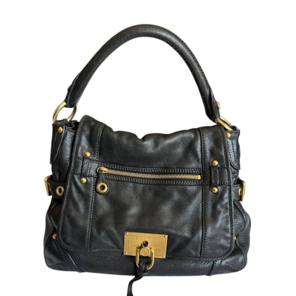 The Original Car Shoe Black Leather Tote Bag